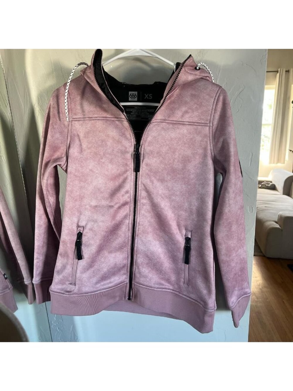 686 Women's Dusty Pink‎ striped Hoodie